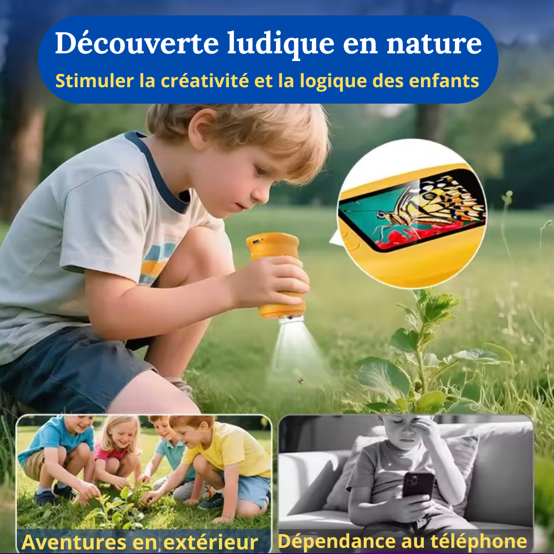 Microscopio da avventura per bambini + Guida in omaggio