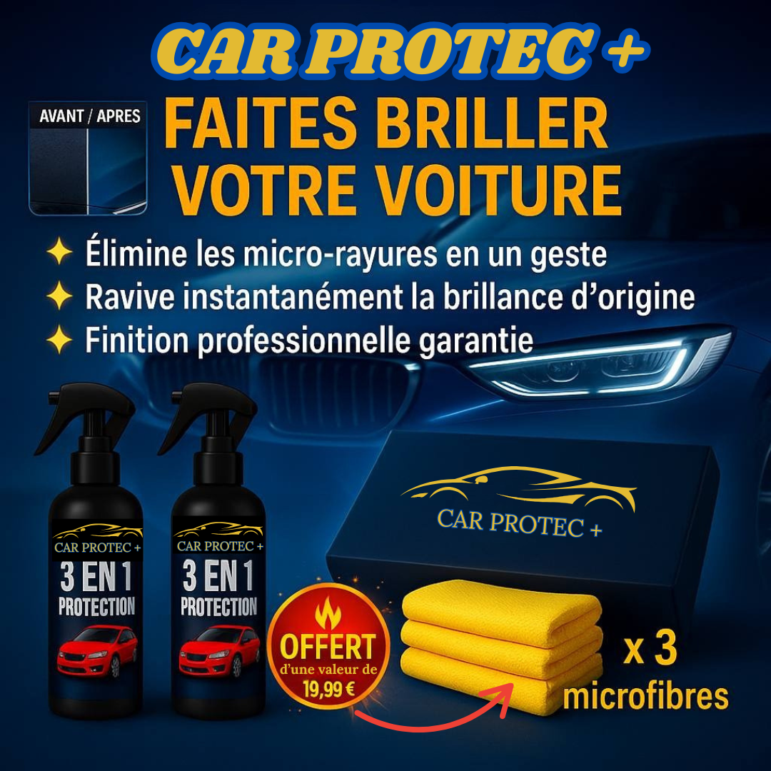 CarProtect+ – Spray Verre Liquide Anti-Rayures & Ultra-Brillance